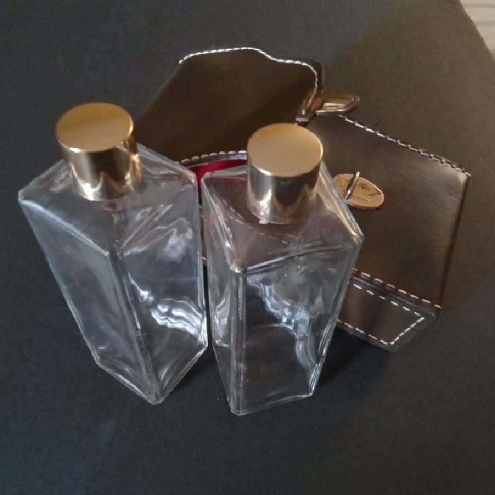 Elegant Glass Bottles with Gold Caps
